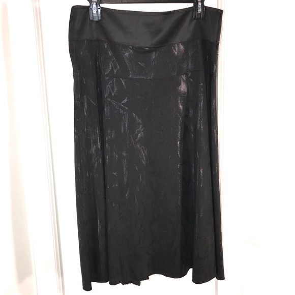 Black Jacquard Pleated Skirt French Designer Style - Picture 7 of 9